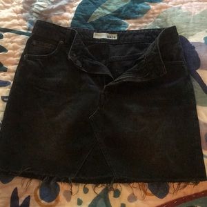 High waisted Black denim topshop skirt